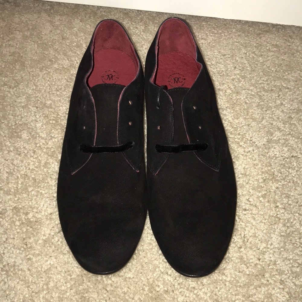 Johnson and Murphy Black Suede Shoes